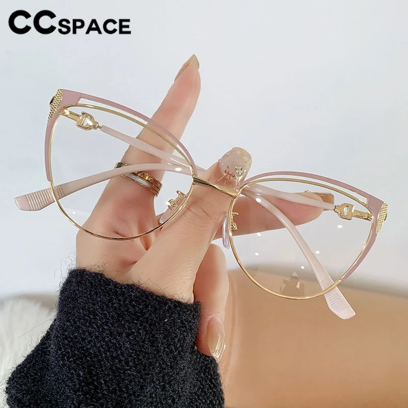 Cat Eye Photochromic Glasses Ladies Popular Metal Optical Clear Eyeglass Customizable Prescription Spectacles #302148