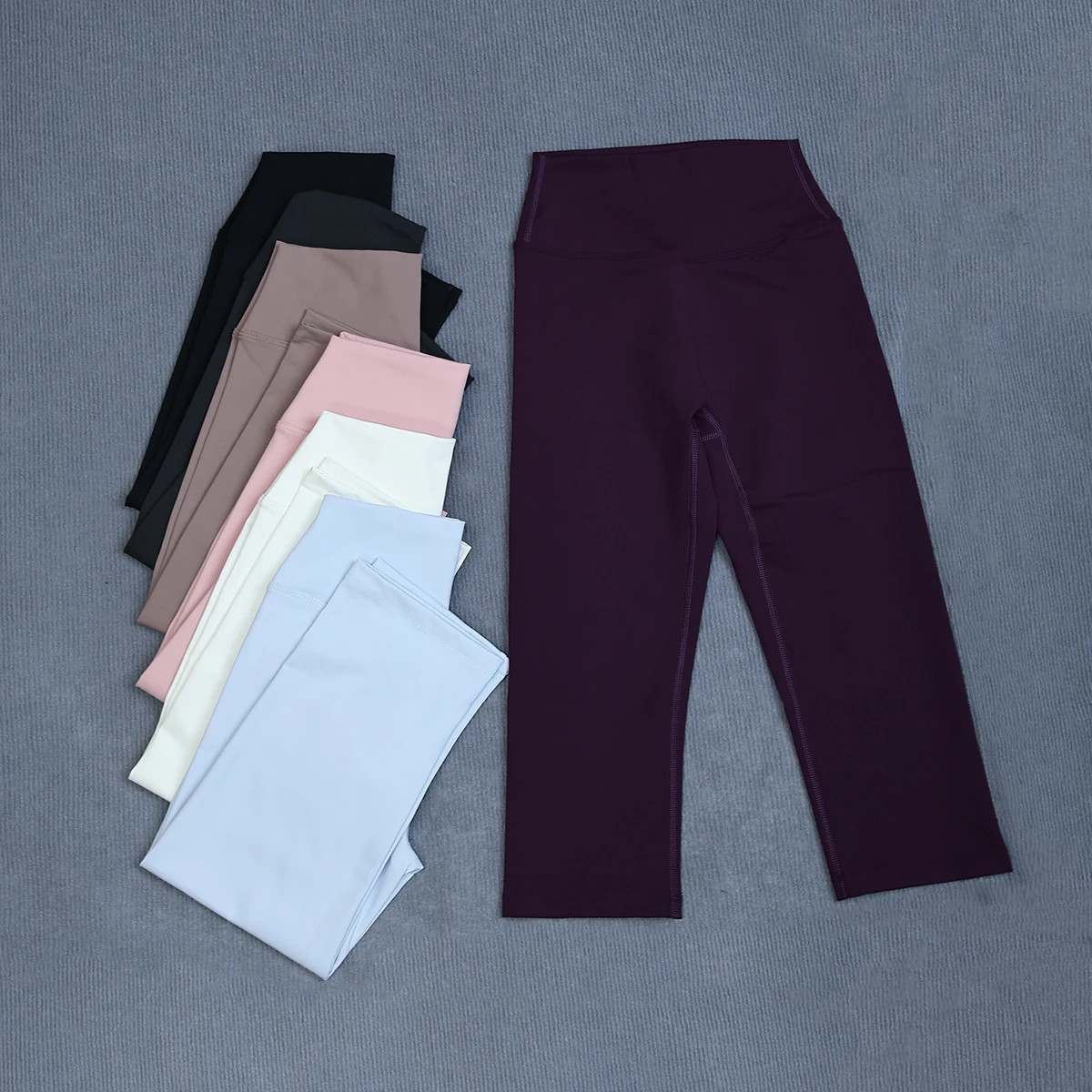 Ctenkevet 3/4-Yogahose mit hoher Taille für Damen, Sommer, Hüfthebende Capri-Leggings, Turnhose, Sportmode für Damen – Detail 31