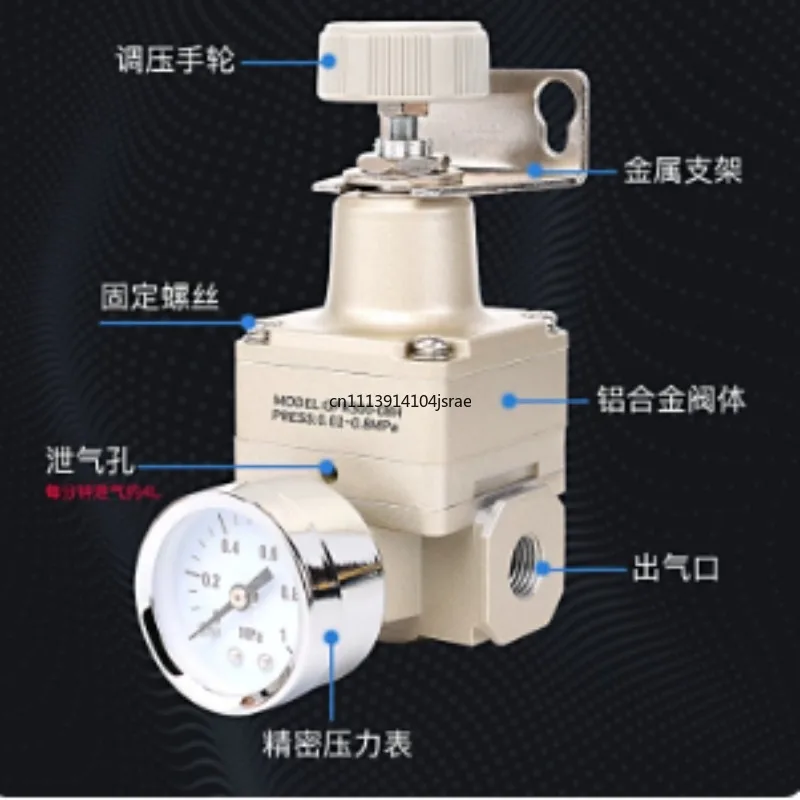 For GPR20006‑GPR30008 Series Precision Pressure Reducing Regulator L/M/H Type Pneumatic Air Regulating Valve