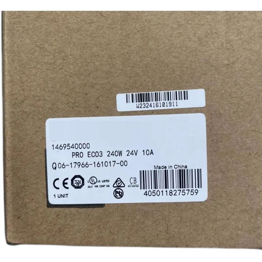 1469540000   Weidmuller 스위치 전원 공급 장치 PRO ECO3 240W 24V 10A용