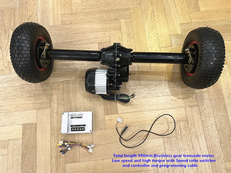 

950mm Brushless gear transaxle motor Low speed and high torque with Speed ratio switcher and controller and cable PPSM950C-01