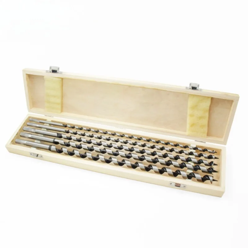 BIESUO Woodworking Fork Bit Hexagonal Handle Extended Branch Auger Plate Woodworking Drill Bit Hole Opener Wooden Box Set 5PC