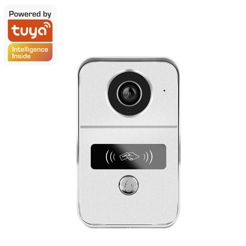 1080P 10 Inch 7 Color Touch Screen Wireless Wifi Video Doorbell Smart TUYA Home Intercom Kit For RFID Access EU Plug