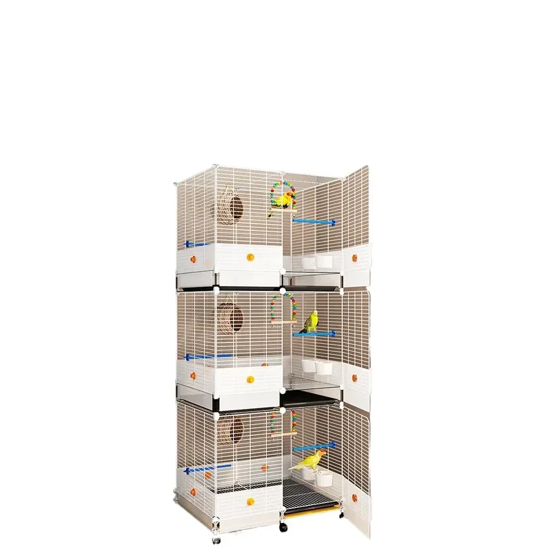 Large Vertical Grid Bird Cage for Household Luxury Villa Xuanfeng Peony Tiger Skin Special Parrot Cage