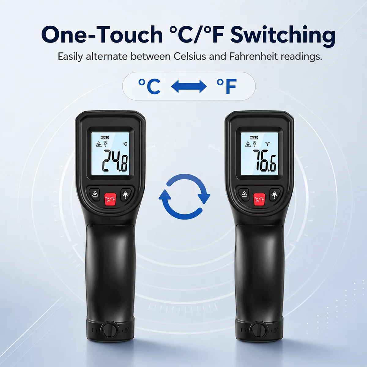 T600 T600A Infrarot-Thermometer -50 ° C bis 600 ° C Berührungsloses digitales IR-Temperaturmessgerät 12:1 Schnell 0,5s Laser-Thermometer – Detail 6