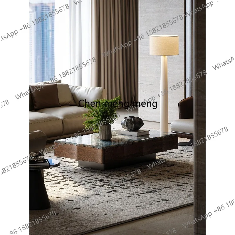 Coffee table living room household light luxury high-end villa designer creative rectangular minimalist coffee table