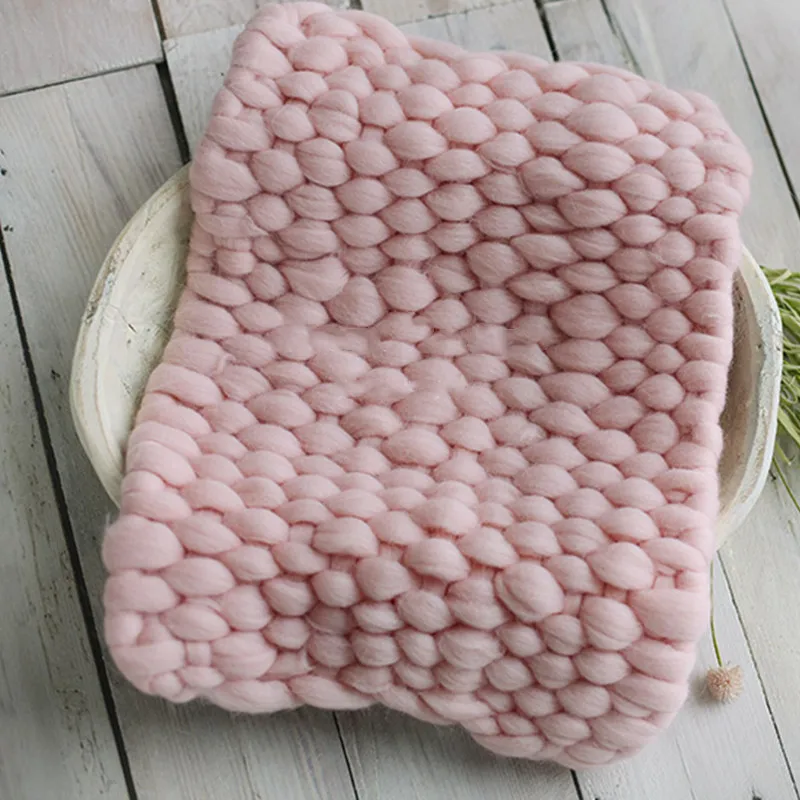 2023Newborn Woolen Merino Blanket for Baby Photography Props,Basket Filler Cushion Blanket