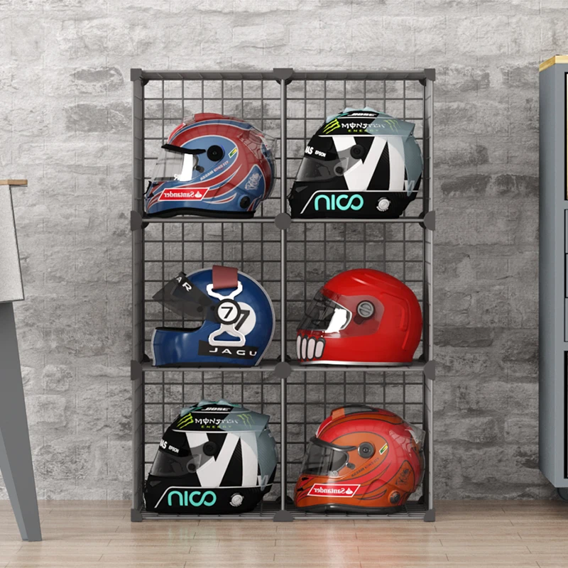 オートバイヘルメット収納キャビネットディスプレイボックスナイト機器ヘッドセットラックバイクアクセサリー防水アンチスクラッチユニバーサル