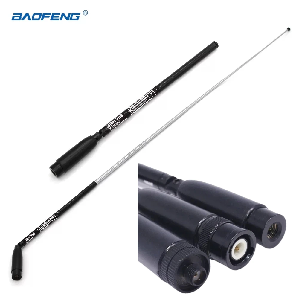 

SRH789 Telescopic Antenna SMA Female/Male/BNC 95MHz-1100MHz Wide Band for BF-UVB3 Plus UV-5R/5RE UV-B5/B6 UV-82 BF-888S TG-UV2