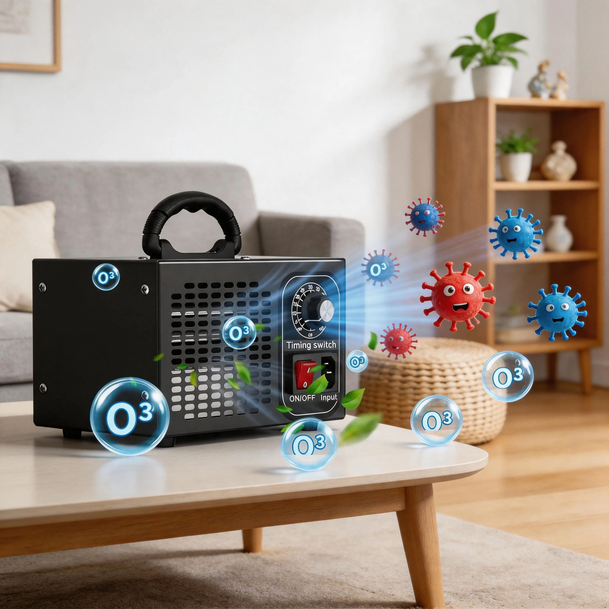 Générateur d'ozone 60g/h 220V, ozoniseur industriel, purificateur d'air 60000mg/h, machine à ozone pour la maison et la voiture, élimination du formaldéhyde, stérilisation, désodorisant, purificateur d'air professionnel avec minuterie pour le contrôle des odeurs de fumée et d'animaux domestiques