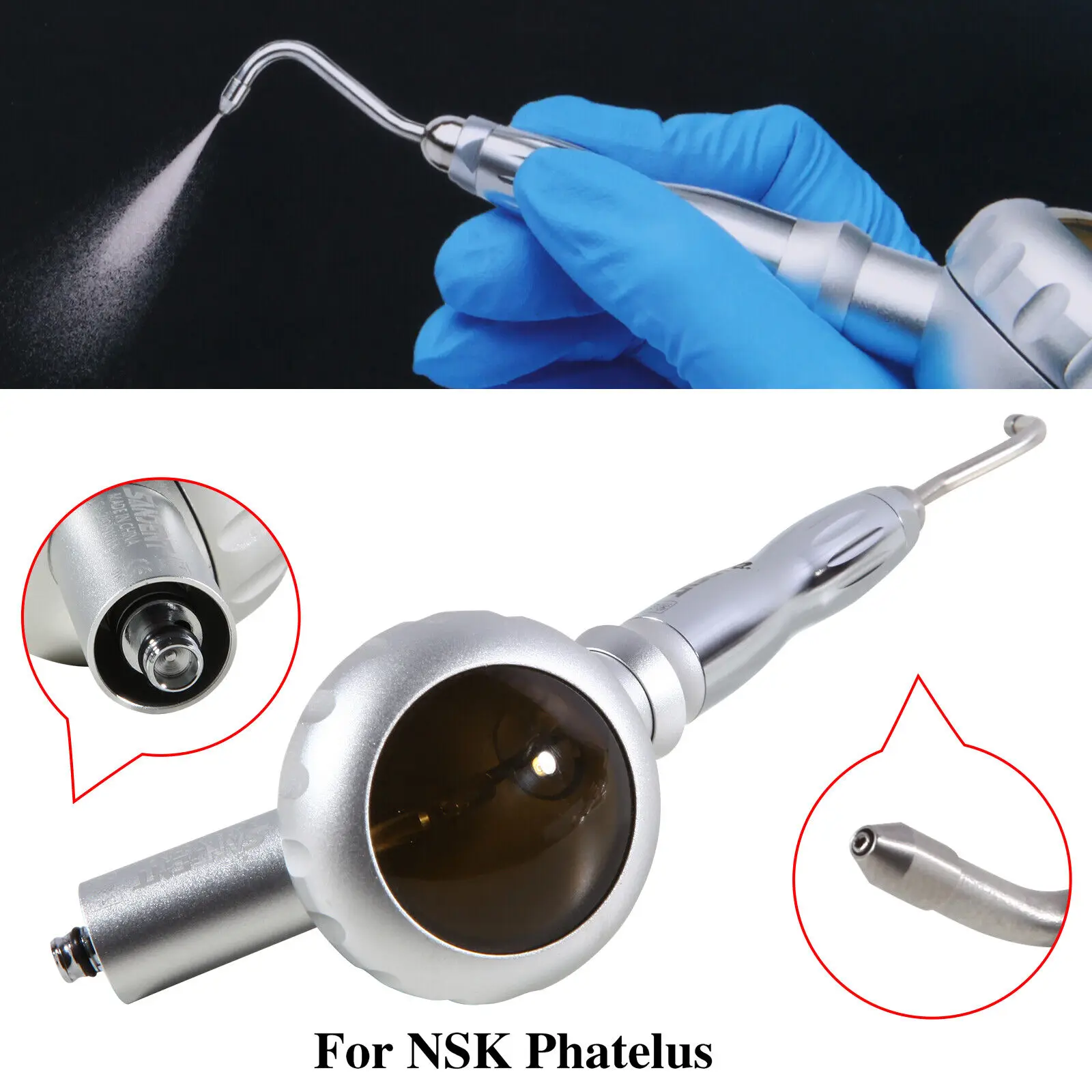 Dental Polisher Hygiene Air Flow Prophy Unit fit NSK Phatelus Quick Coupler Coupling 2/4Holes