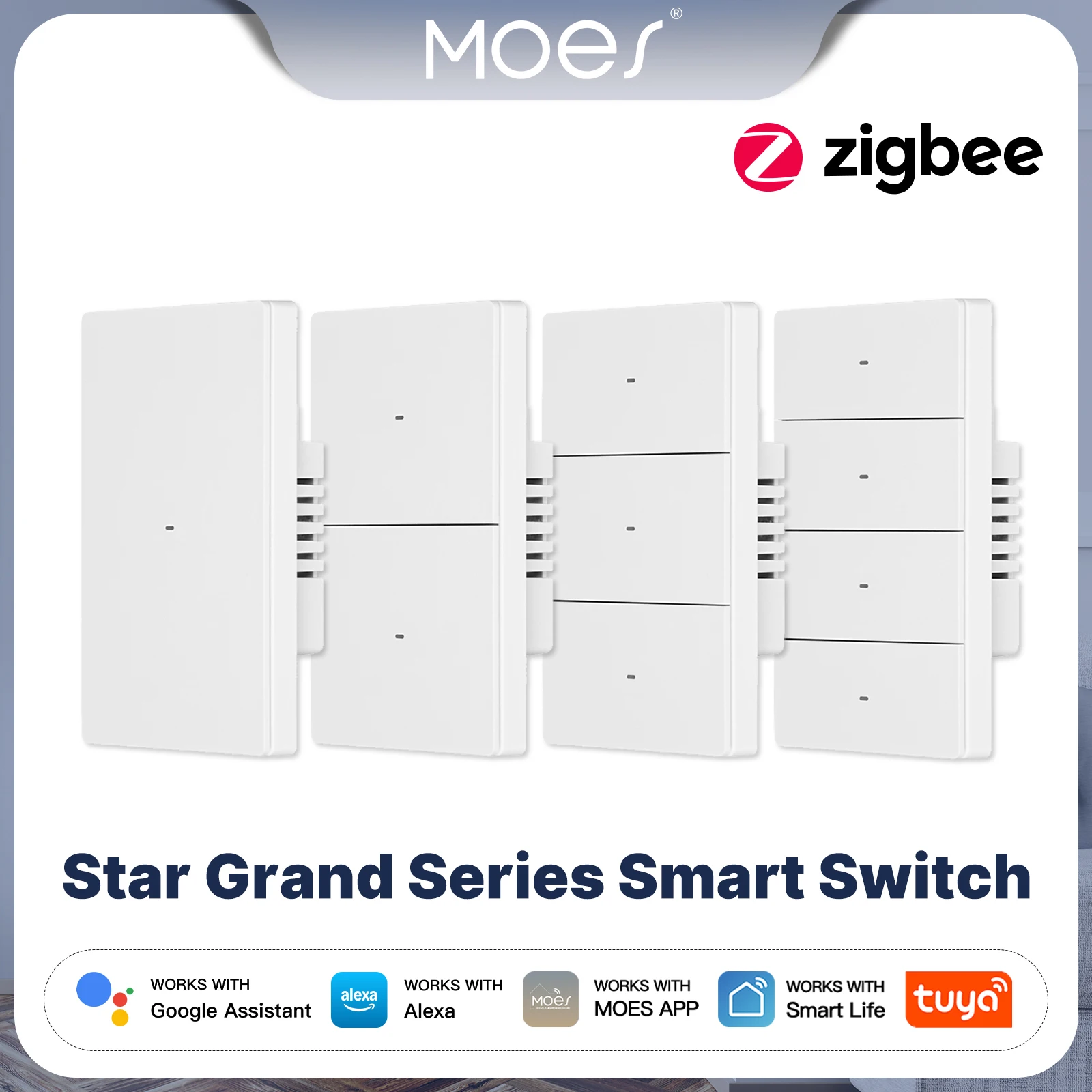 Smart Home Lighting Control - MOES Tuya Zigbee Smart Wall Light