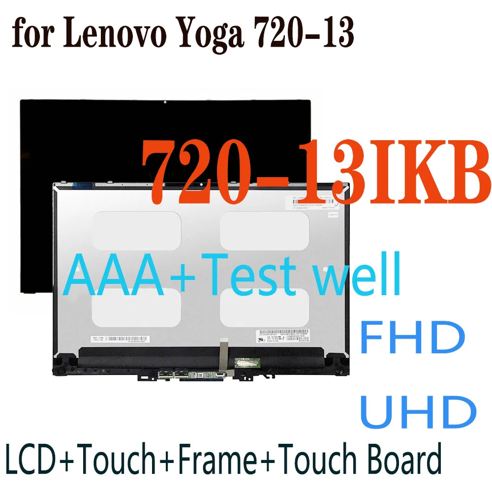 

ЖК-дисплей 13,3 дюйма для Lenovo Yoga730-13IKB 81CT 81CT007RUS FHD/UHD, ЖК-дисплей, светодиодный сенсорный экран, дигитайзер, рамка в сборе