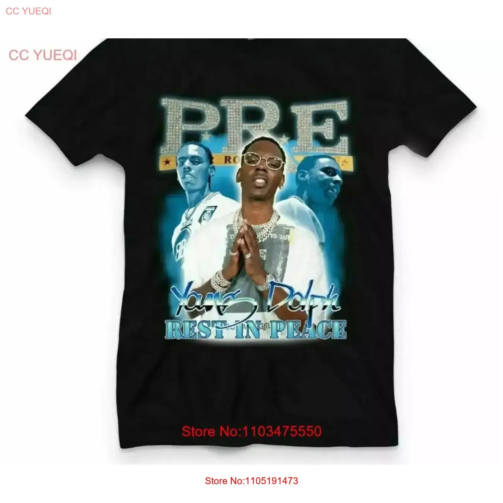 Young Dolph Rest In Peace RIP Black T Shirt Cotton Size S 3XL vintage Washed Slightly Casual Top For Everyday Wear homme