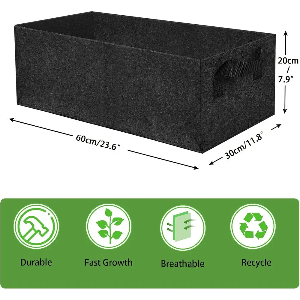 3 Pack Plant Grow Bags, Breathable Fabric Raised Garden Bed, 36L/9.5 Gallon 400GSM Heavy Duty Growing Pots for Vegetable, Flower
