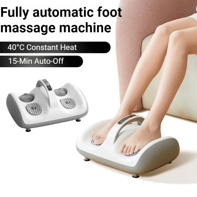 Automatic Foot Massage Machine Heat Therapy High Frequency Vibration Silent Foot Massager Comfortable Durable Massage Machine