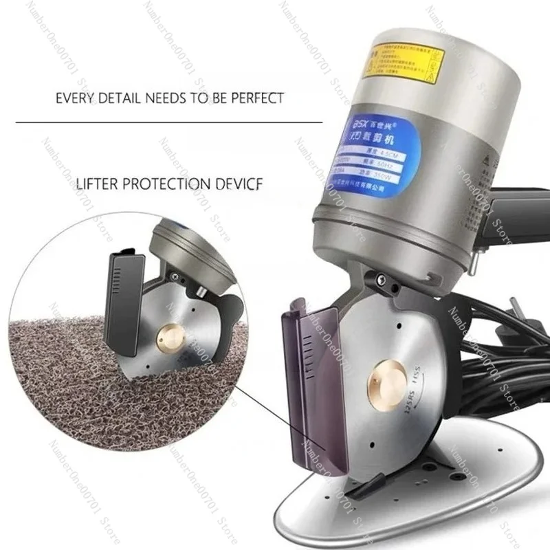 350W Electric round Knife Cutting Machine 125MM Width for Cloth Leather Blanket Fabric Cardboard - up to 4.5CM Thick Cutting