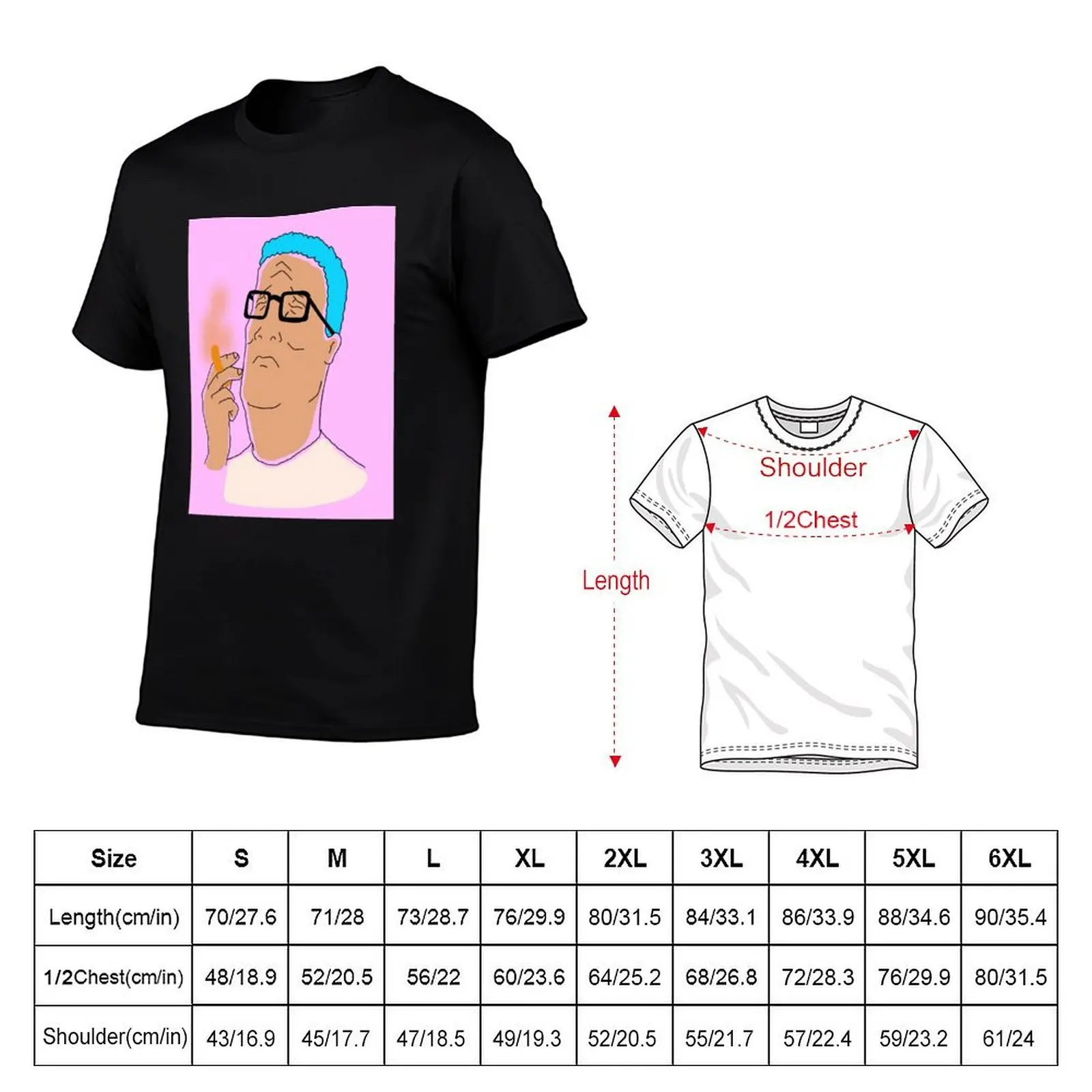 Hank Hill Smokin_ a Cheeto Puff T-Shirt anime stuff fashion shirts mens t shirts