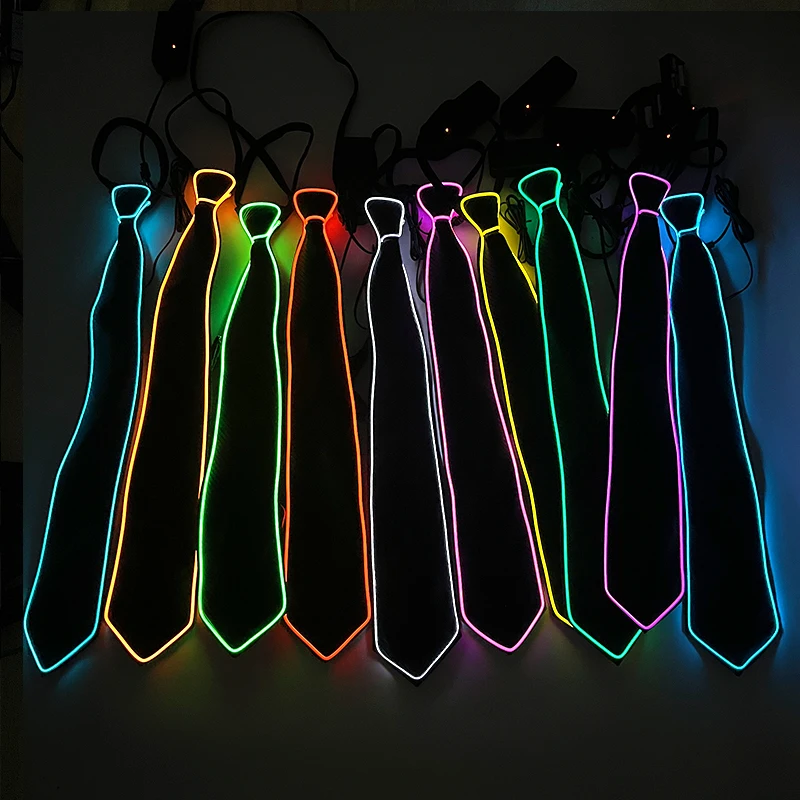 light up Men\'s hat and tie luminous Funny hat glowing Top Hat for Fluorescent club dance show props performances costumes