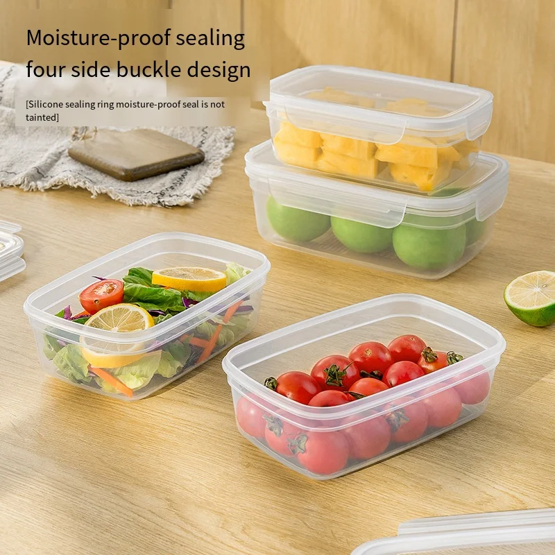 Plastic Crisper Sealed Microwave Lunch Box Adult Bento Multi-specification Instant Noodle Bowl Refrigerator Food Storage WithLid