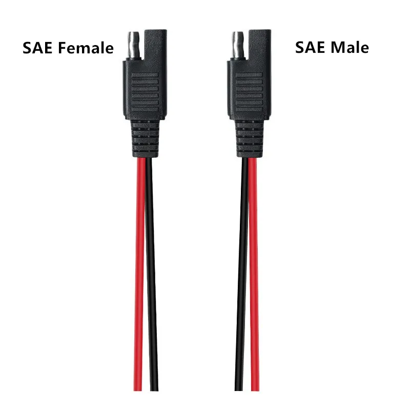 15CM SAE 2 Pin Quick Connector Disconnect Plug 18AWG SAE Extension Cable Wire Harness for Motorcycle Generator Solar Panel