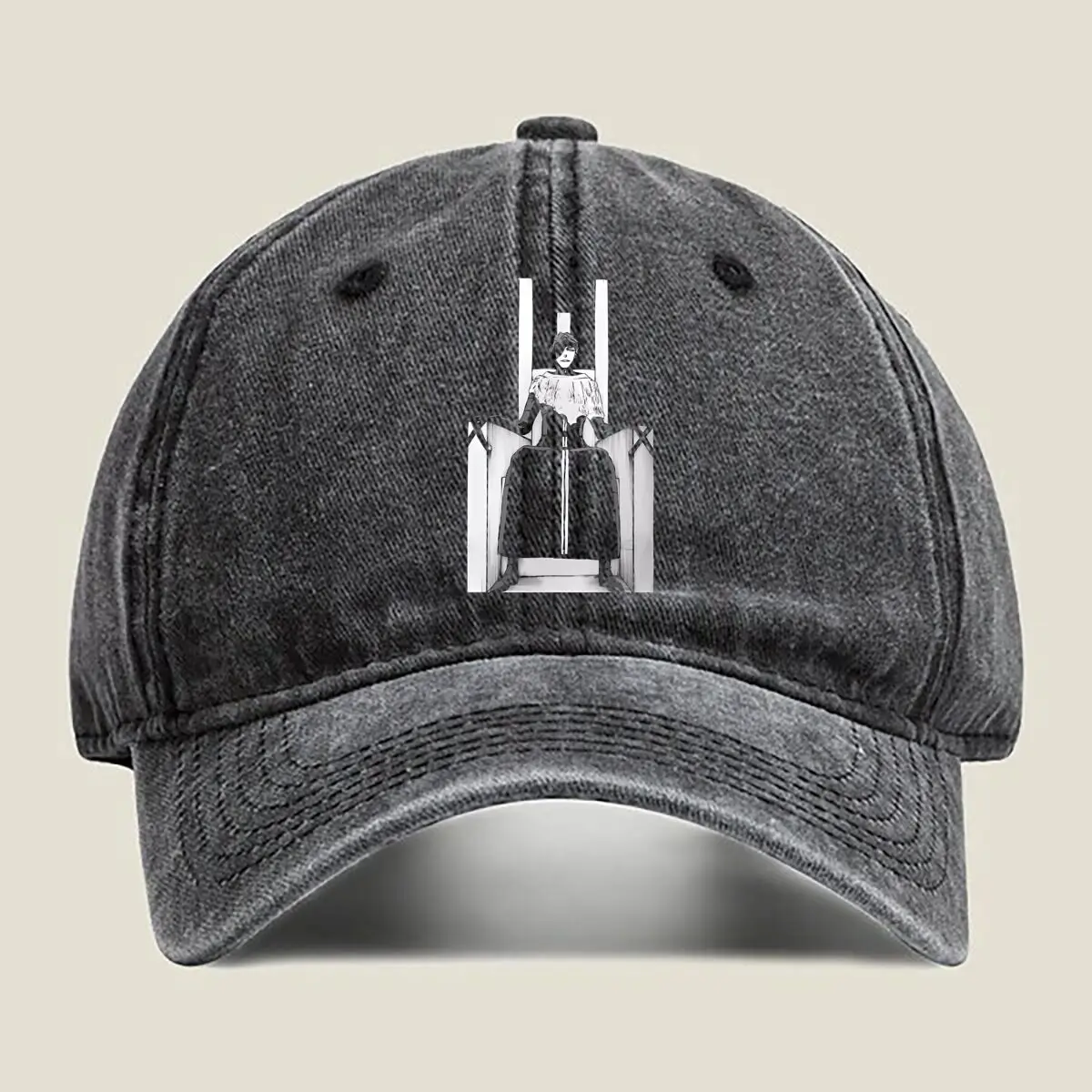 

Throne Silhouette Royal - Themed Art Washed Baseball Cap