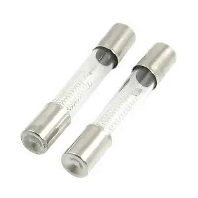 Microwave Oven 0.8A 5KV Axial Glass Fuse Tubes 6mm x 40mm 2 Pcs