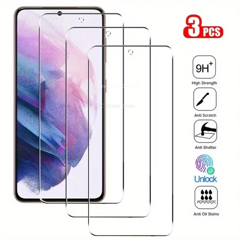 3Pcs Screen Protectors For Samsung Galaxy S22 S21+ S23 Ultra Tempered Glass For Samsung S21 S20 S10E S8 S9 clear Film A2Core