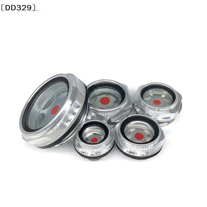 G1/4 G3/8 G1/2 G3/4 Oil Sight Window G1 G1-1/4 G1-1/2 BSP NPT Male Thread Oil Level Sight Glass Tempered Glass Aluminum〔DD329〕