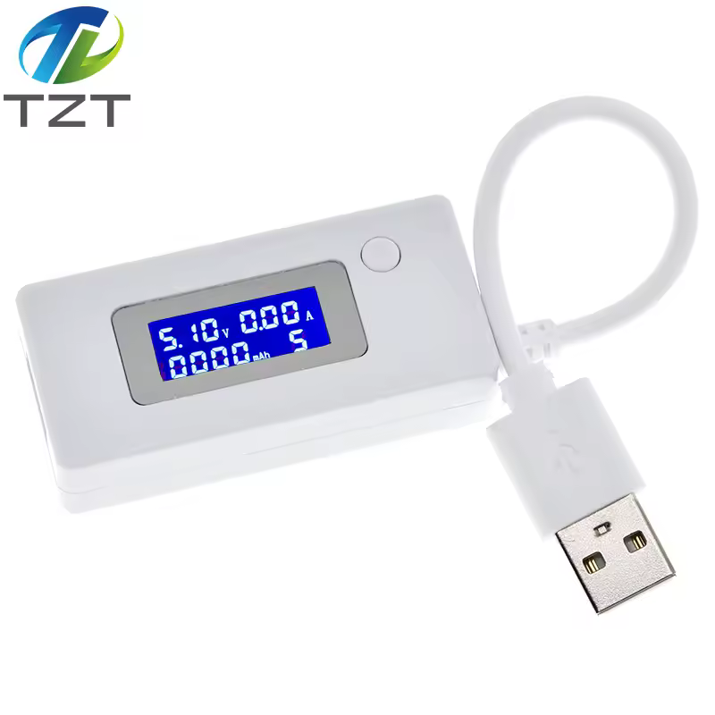 LCD Micro USB Charger Battery Capacity Voltage Current Tester Meter Detector +Load Resistor 2A/1A with Switch