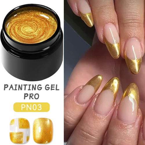 Imagen 2 del producto BORN PRETTY 5ml pintura artística de uñas Gel esmalte de uñas 3D brillo pellizco dibujo remojo UV LED barniz DIY diseño de Arte de uñas