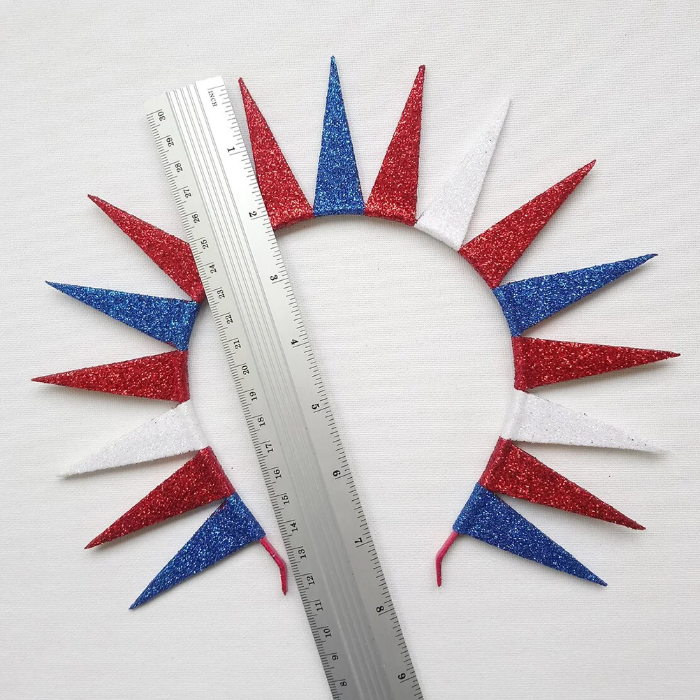 Adult Pentagram Headband Miss Statue of Liberty Costume Independence Day Hair Hoop Fabric Fourth July Cosplay Supplies