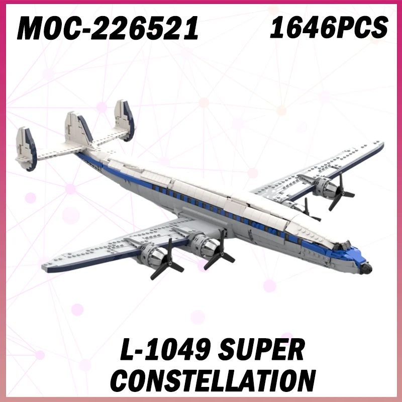 

1646PCS MOC-226521 L-1049 Super Constellation Building Block Model Brick Set Creative Gifts Collectibles Complex DIY TOYS GIFTS