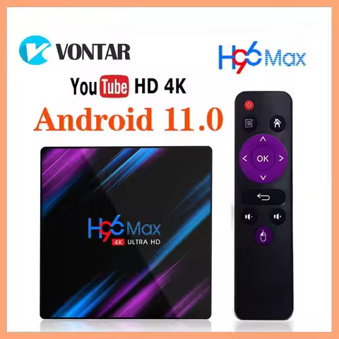 H96 MAX Smart TV Box Android 11.0 RK3318 4GB RAM 64GB ROM 4K WiFi Media Player Android 11 H96MAX TVBOX Youtube Set Top BOX