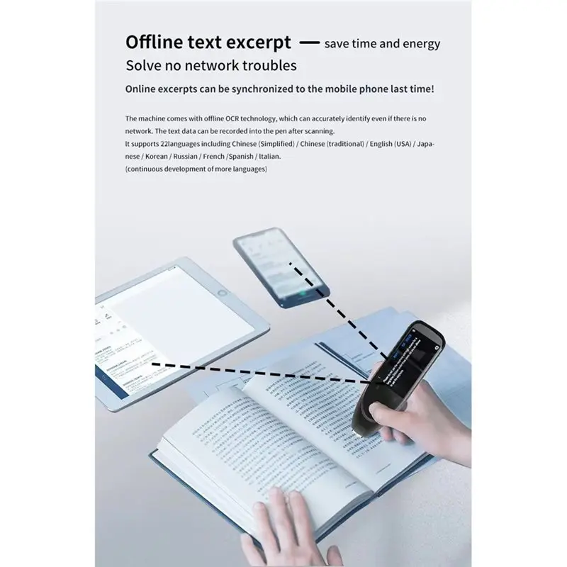 Intelligent Voice Vioce Translator Pen 112 Languages Offline Translation Functionality Scanner Dictionary