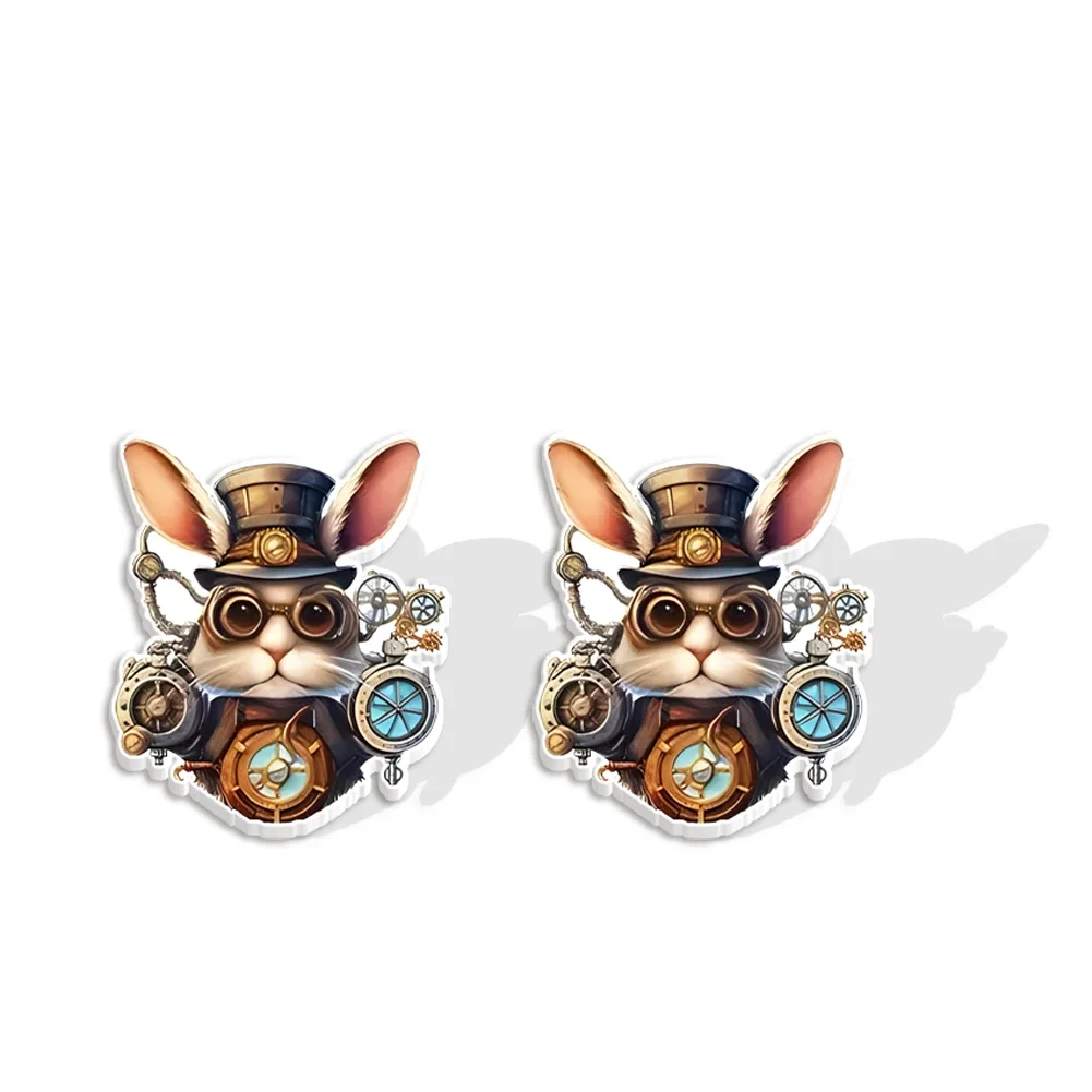 Steampunk-Boucles d'oreilles en résine acrylique, Sex Stud, Sex Stud, Chat, Chapeau, Souris, Poisson, Mode, Animaux, Nouvelle arrivée