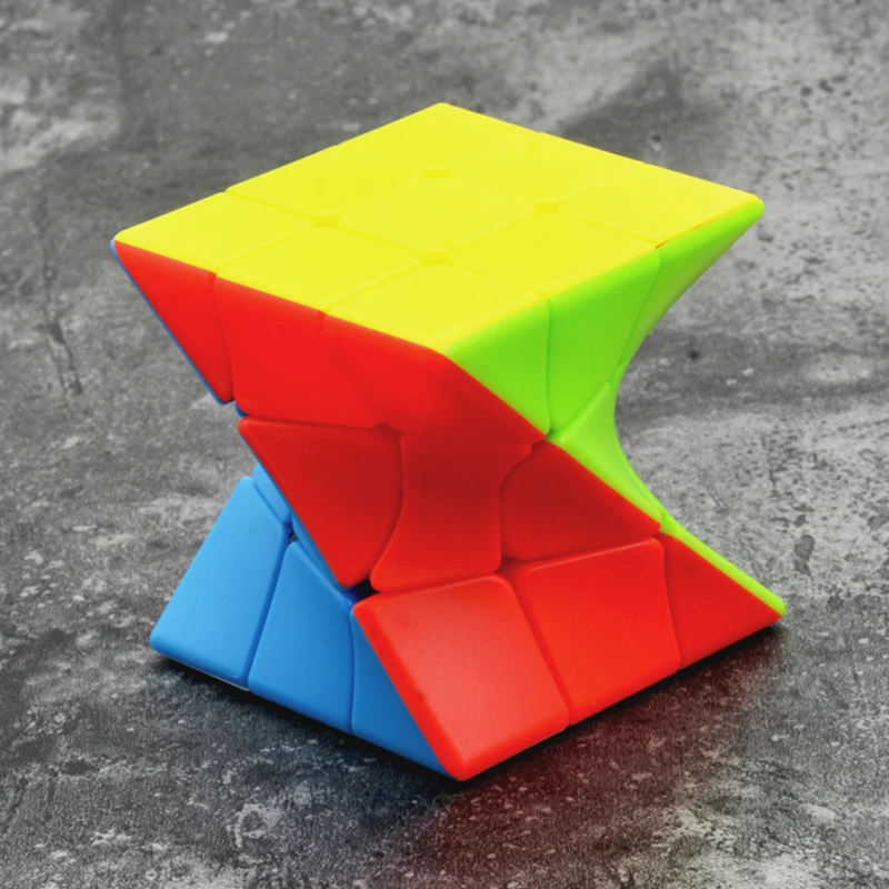 Zcube-cubo mágico de torsión de 3x3 para niños, puzle de colores trenzados, rompecabezas sin pegatinas, cubos de 3x3x3, juguetes educativos