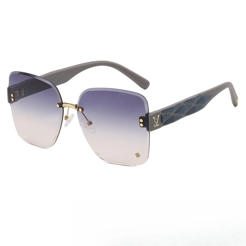 Women's 2025 Rimless Edge Sunglasses - Stylish UV Protection, Trendy & Chic, Polarized Lenses for Fashion