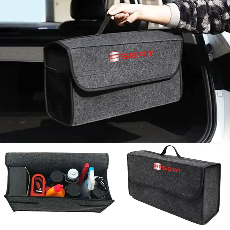 Car Trunk Organizer Storage Tidying Interior Accessories Supplies For Seat Ibiza 6l Leon Sport Mk3 mk2 Cupra Ateca Altea FR Exeo