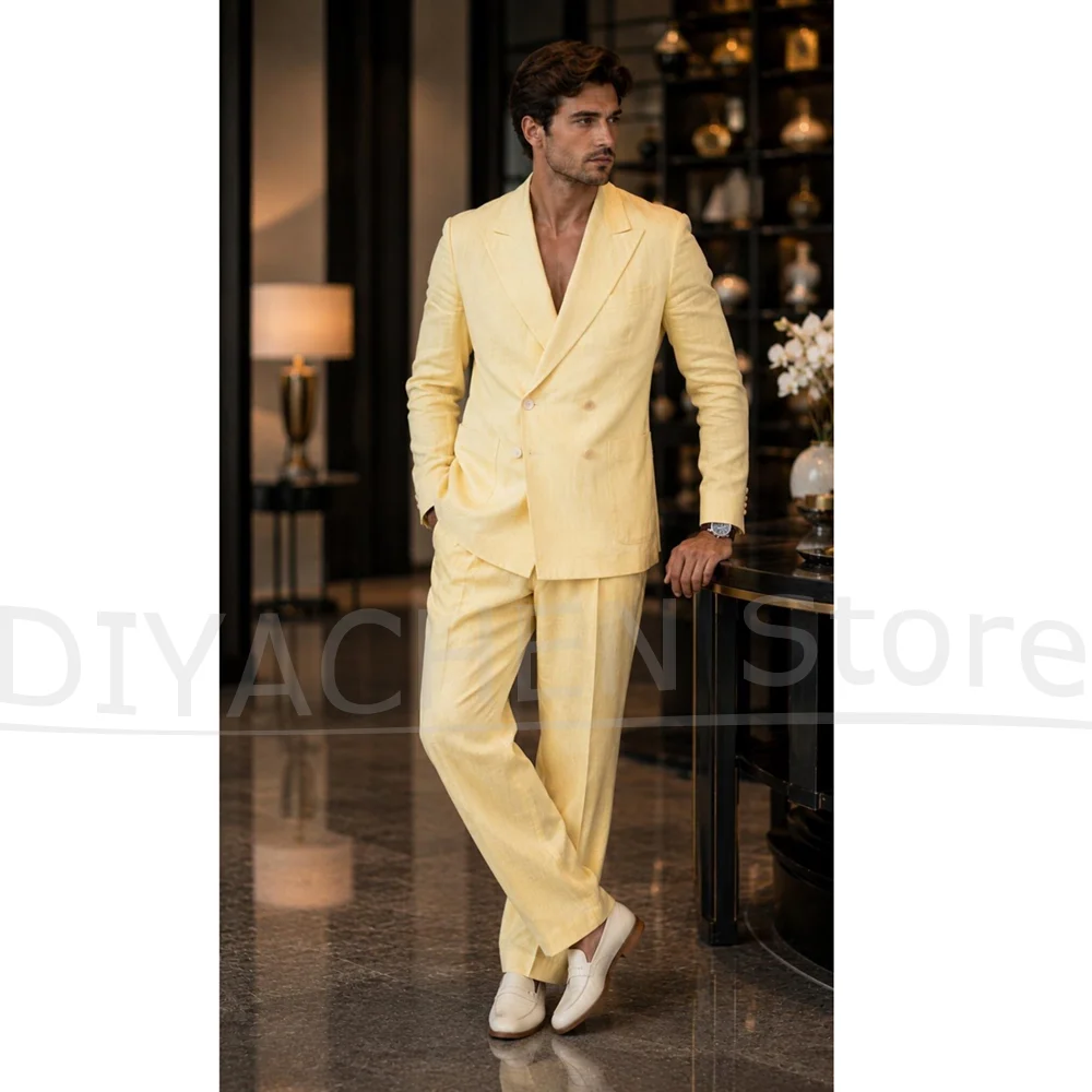 Mode Heren Linnen Tweedelig Pa - Men Formal Wear Summer recensie en prijs