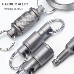 TC4 Titanium Keychain Mini Key Holder Quick Release 360° Rotatable Multifunctional Portable Belt Outdoor Tool Men Car KeyRing