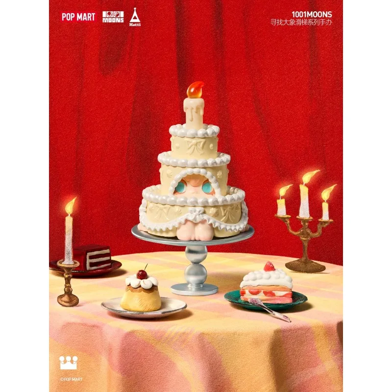 

POPMART 1001MOONS Search for Elephant Slide Series, креативная изысканная декоративная глухая коробка, оригинальный предмет интерьера, периферийные изделия