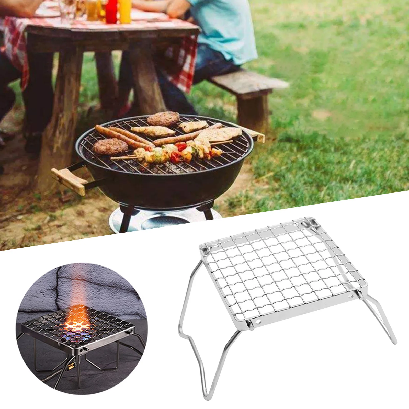 

Protable Mini Pocket BBQ Grill Portable Stainless Steel BBQ Grill Folding BBQ Grill Barbecue Accessories For Home Park Use