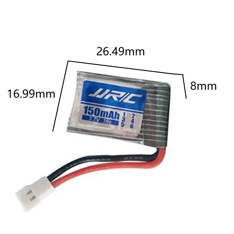 3.7 V 150 Mah dla JJrc H2 H8 H48 U207 Rc Quadclaptar części zamienne 3.7 V 150 Mah bateria Lipo H8 akumulator helikoptera zabawkowy dron