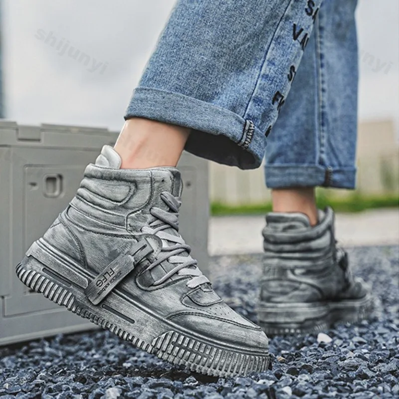 2025 خريف جديد تصميم الأزياء المتخصصة سميكة وحيد عالية أعلى حذاء كاجوال للأزواج مريحة العصرية منصة تنوعا أحذية رياضية