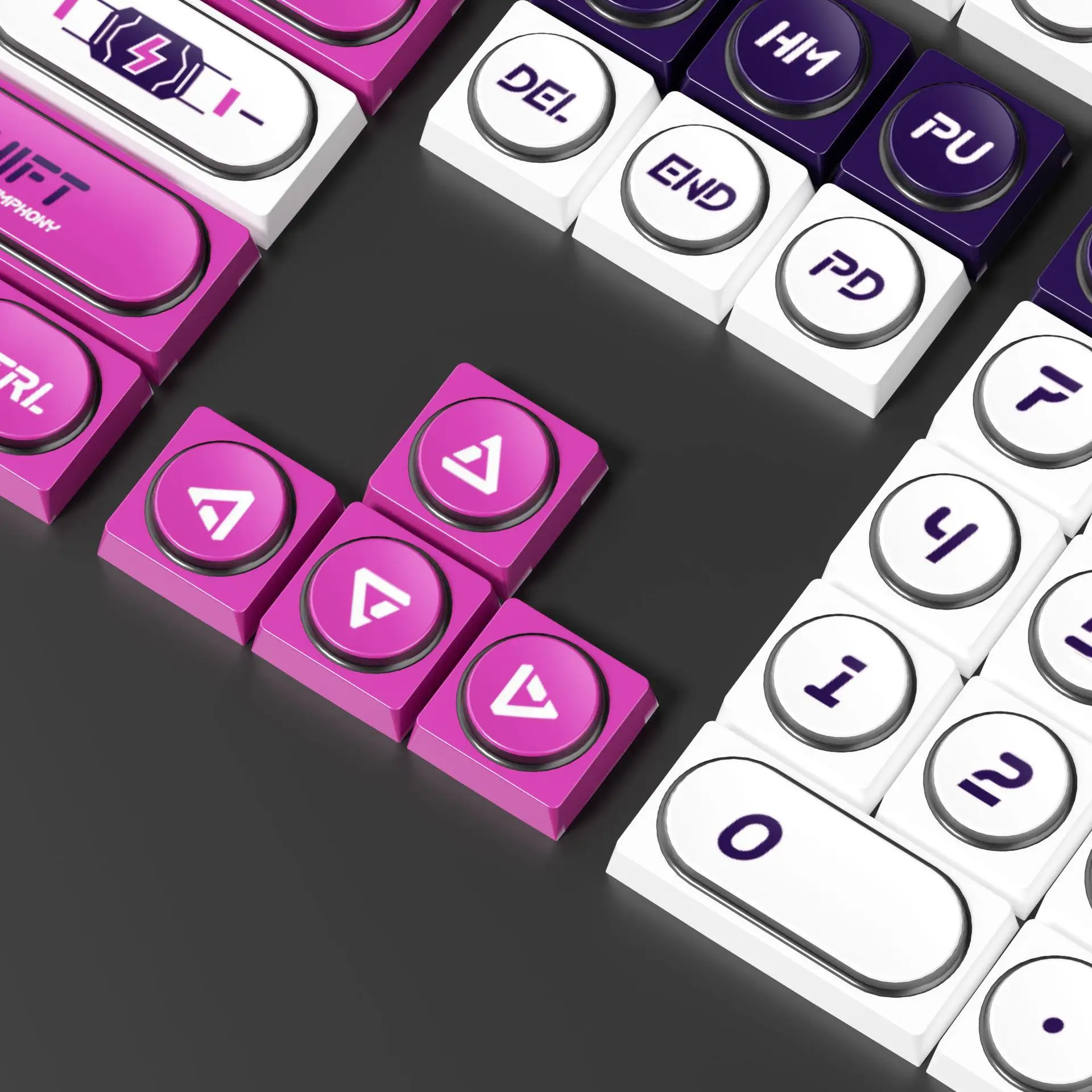 

Simple building block toy keycaps square theme full set of low shaft keycaps dot style PBT hot sublimation