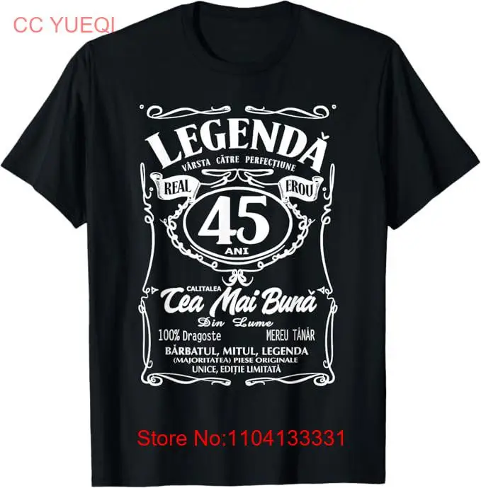 Romania 45th Birthday T Shirt for Men Funny in Romanian Cadou pentru 45 de ani Tricou aniversar românesc RO