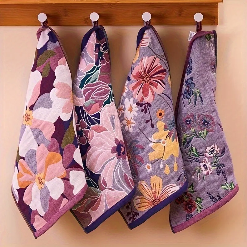 4pcs/set 100% Cotton Gauze Face Towel Chinese Style Hand Towel Absorbent No Lint Kids Washcloth for Home Bathroom