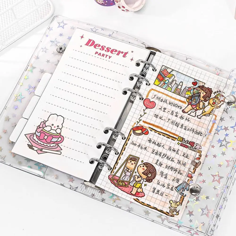 Waterproof Money Savings Challenge Binder Transparent Button Closure Budget Binder Notebook Colorful PVC Cover