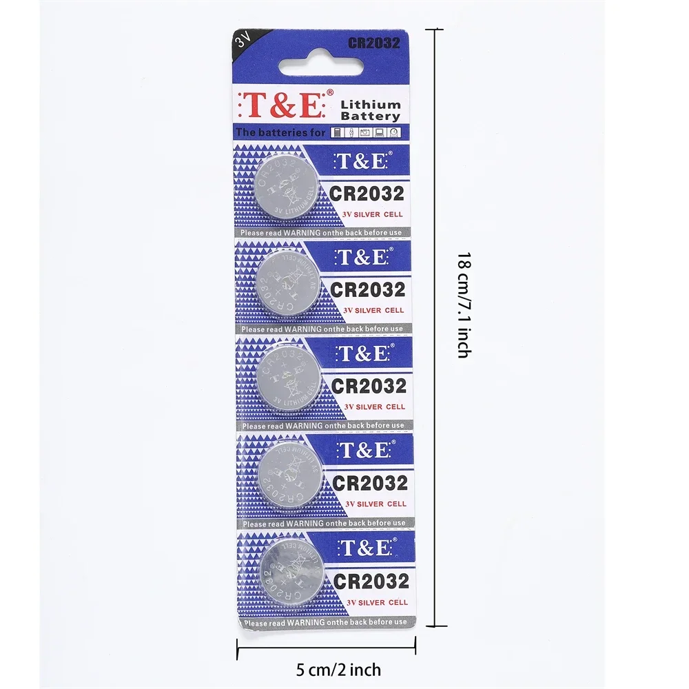 High-Quality 5-50 PCS CR2032 3V Lithium Button Batteries - DL2032 ECR2032 Cells for Car Key, Watch, Toy, Calculator & Remote
